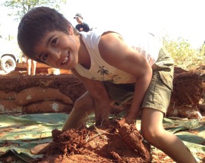 Muddy Buddy playing and building, Yes it can be both!